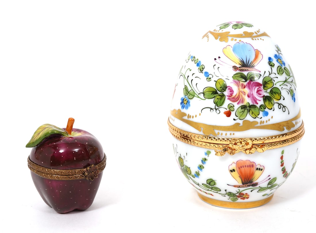 Ltd Ed Hand-Painted Limoges Egg w/ Perfume (1 of 7)