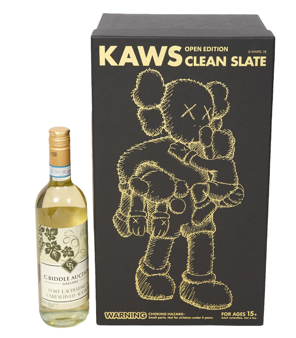KAWS: CLEAN SLATE FIGURES BLACK: KAWS: CLEAN SLATE (Black) is an iconic limited-edition vinyl figure created by the renowned American contemporary artist and designer KAWS, Brian Donnelly. It was released in December 2018 to commemor