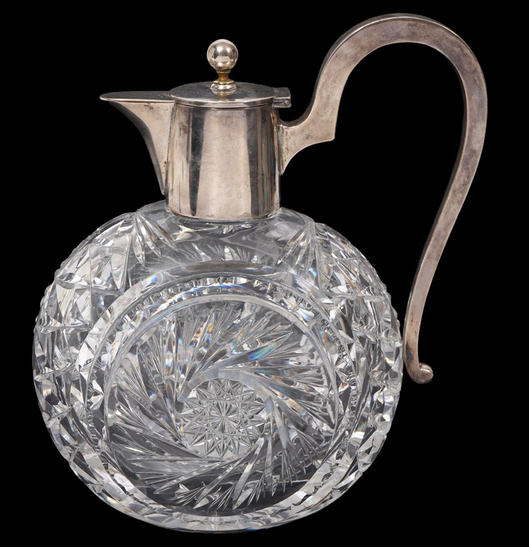 Victorian Silver Mounted Cut Glass Vessel/ Jug (1 of 9)