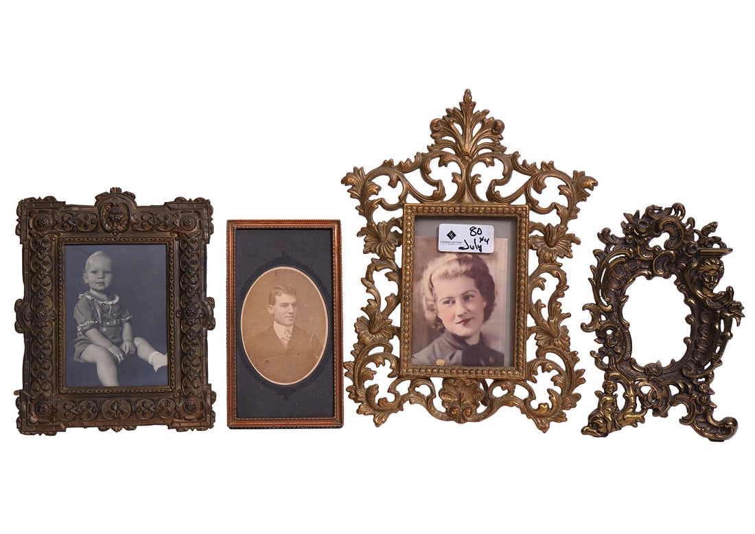 Four Antique Bronze Picture Frames (1 of 10)