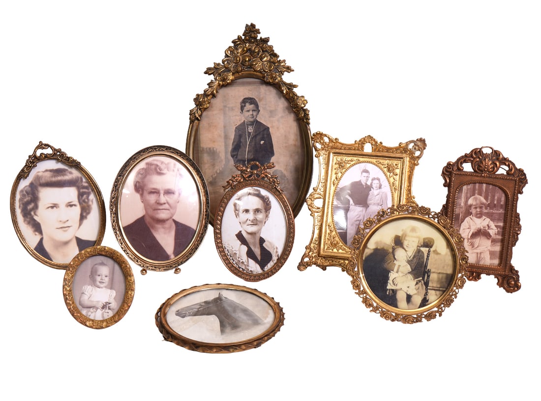 Nine Antique Bronze Picture Frames (1 of 7)