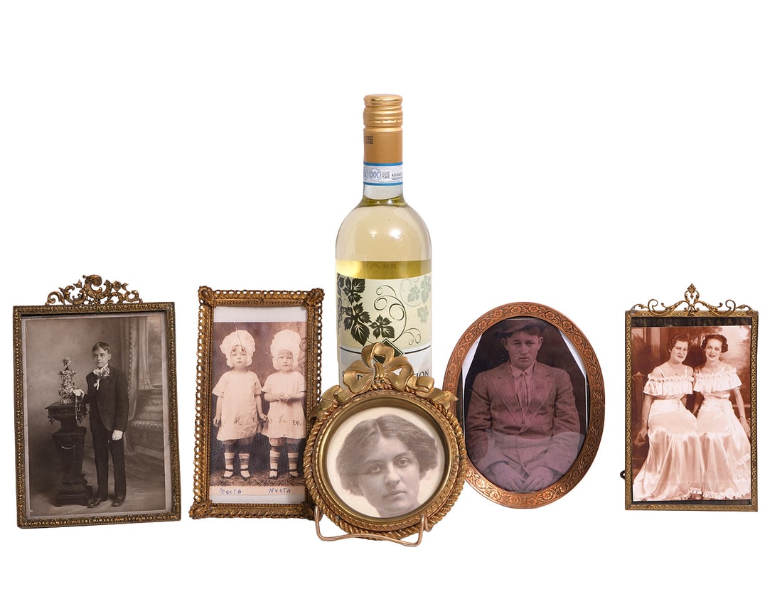 Five Antique Bronze Picture Frames - 2