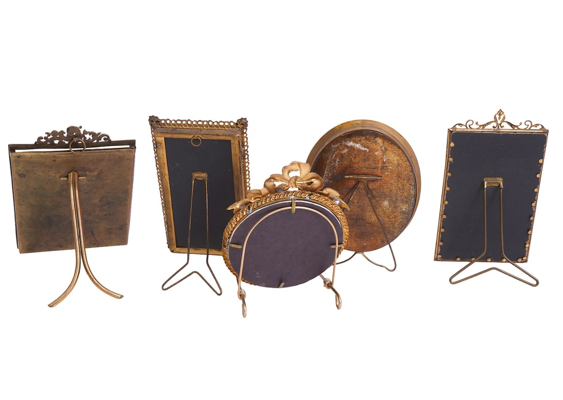 Five Antique Bronze Picture Frames - 3