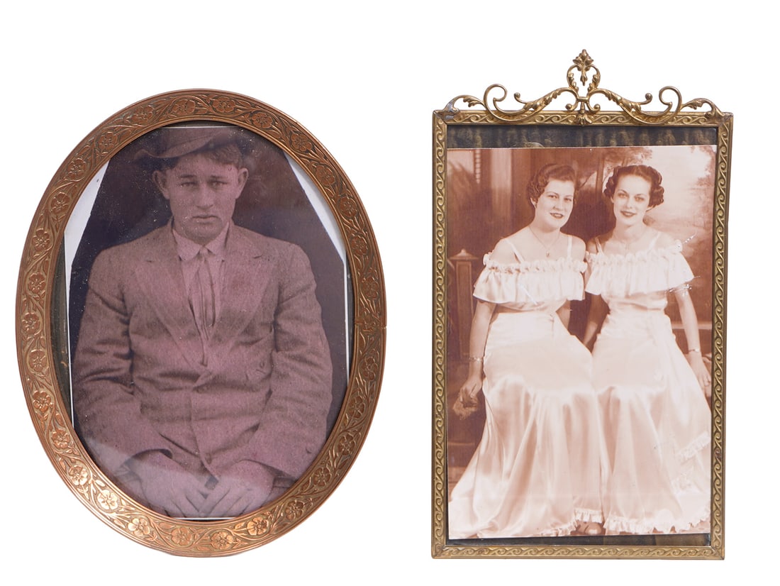 Five Antique Bronze Picture Frames - 5
