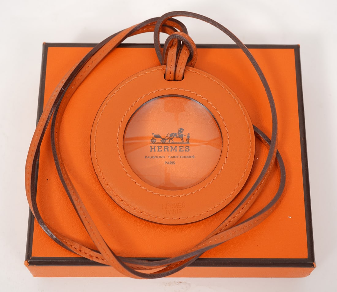 Hermes Leather Magnifier Necklace (1 of 6)
