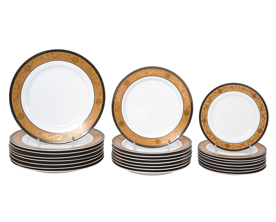 Versace Style Medusa Gold & White China Plates (1 of 4)