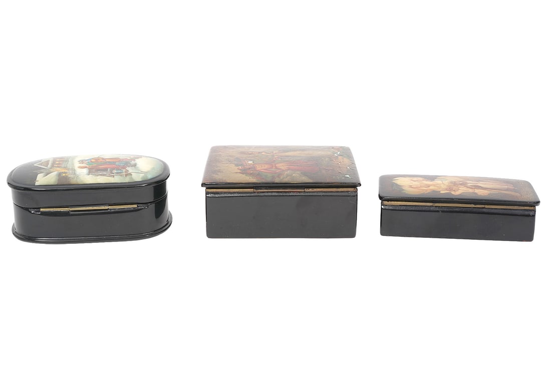 Three Russian Lacquer Boxes - 7