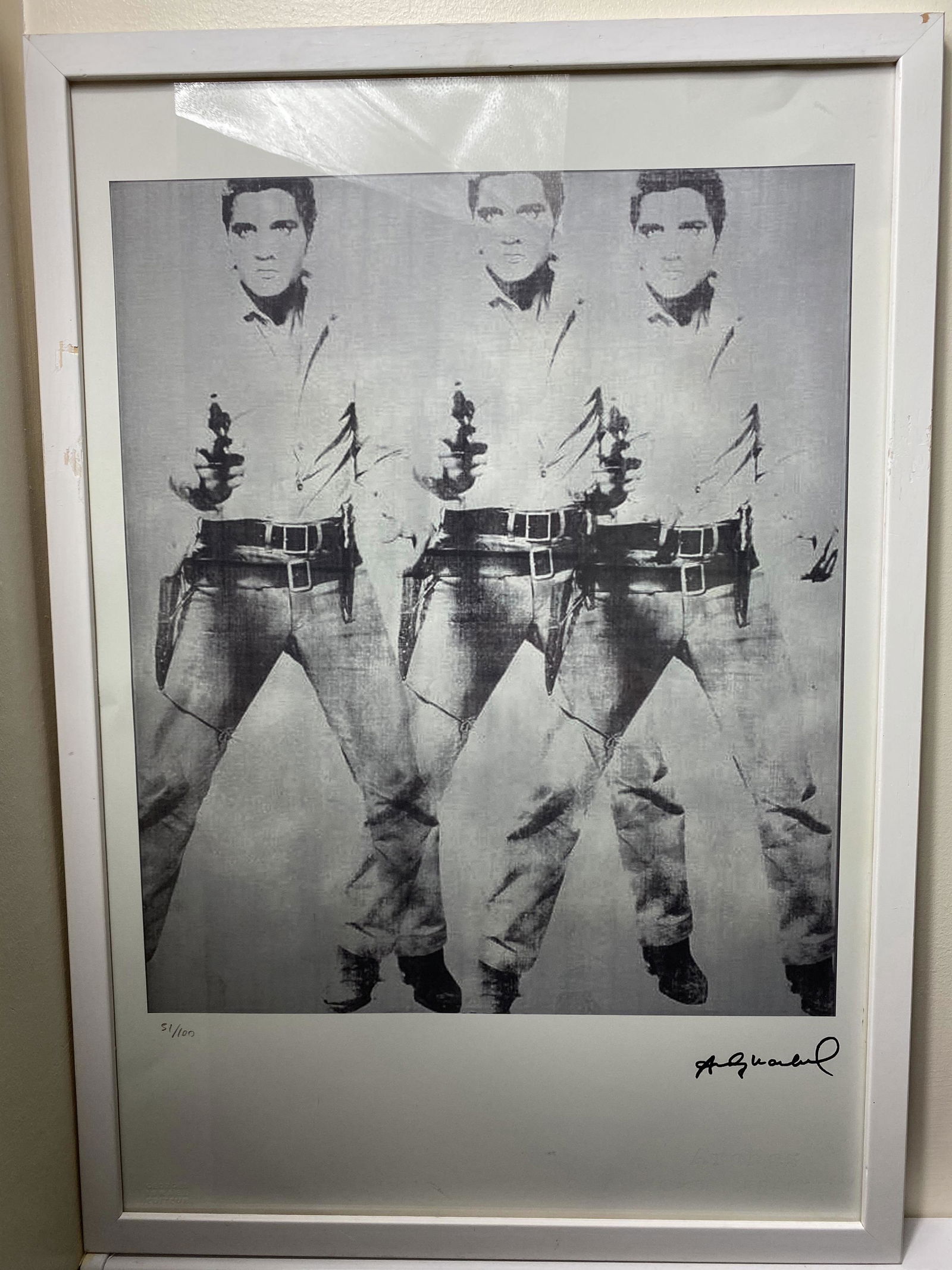 Andy Warhol, Triple Elvis,  Original lithograph, (1 of 6)