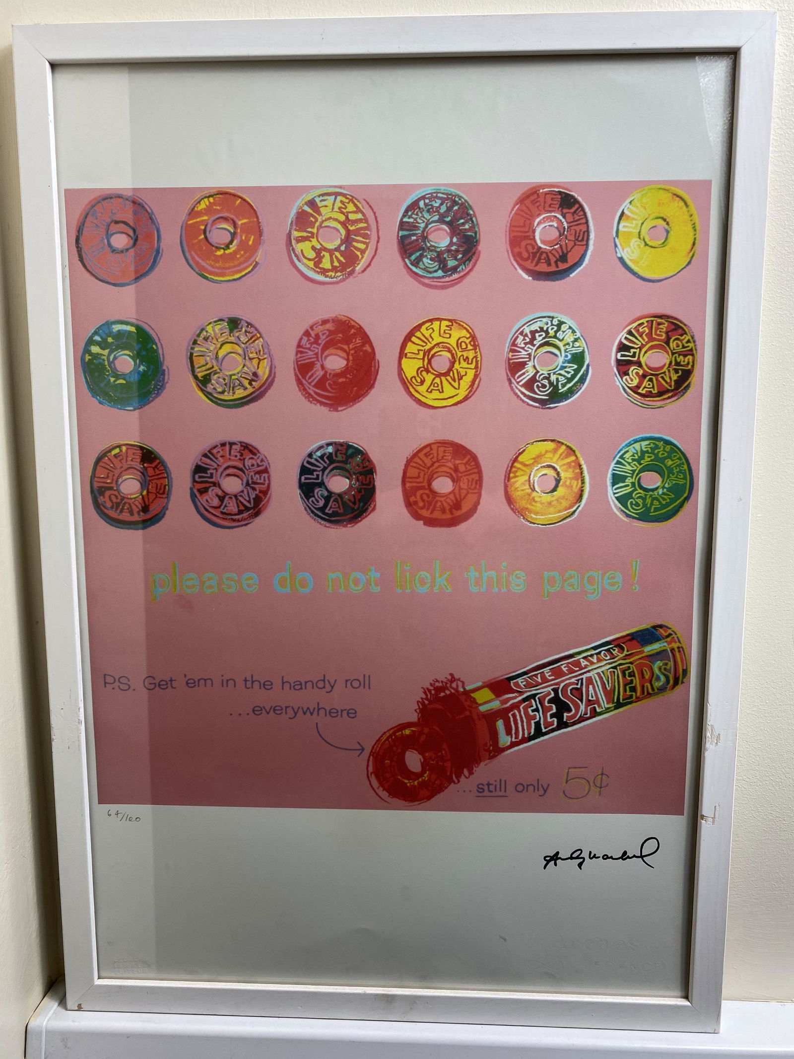 Andy Warhol, life savers, Original lithograph, Limited (1 of 4)
