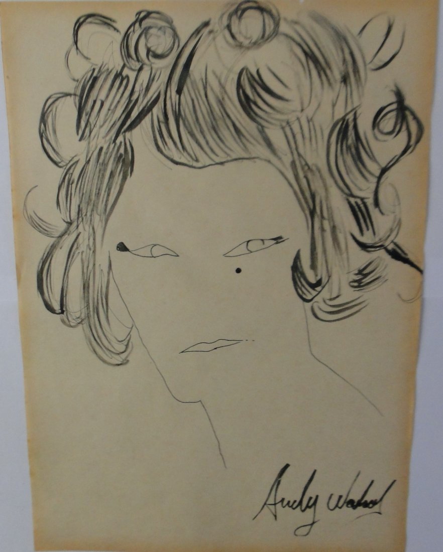 Andy Warhol mixed media on paper signed, sealed,: Andy Warhol mixed media on paper signed, sealed,