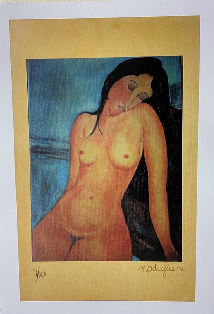 Amedeo Modigliani, (After) Original Print, Limited Edition Print Signed In Pencil: Amedeo Modigliani, (After) Original Print, Limited Edition Print Signed In Pencil
