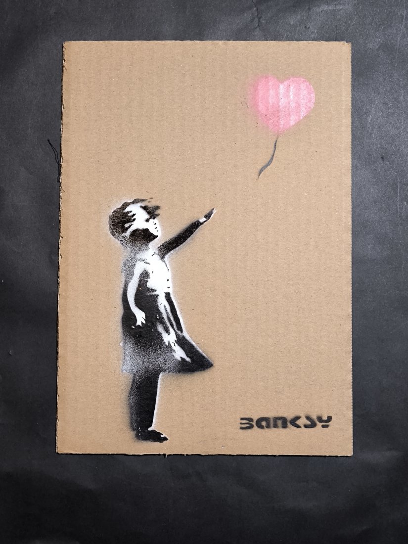 Banksy (born: Bristol, UK 1974), (atrib),Cardboard Signed Ticket Dismaland (1 of 3)