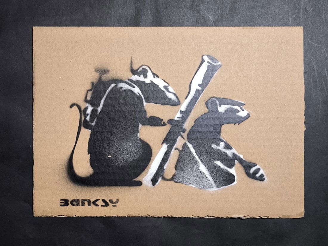 Banksy (born: Bristol, UK 1974), (atrib),Cardboard Signed Ticket Dismaland (1 of 3)