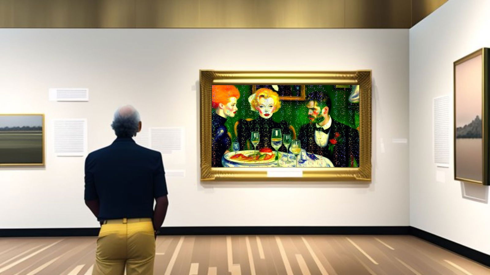 Edvard Munch - Having Dinner With Marilyn Monroe-D2, Limited Edition, Signed & Numbered: Mr. Jerusalem. meticulously craft each artwork, initiating the process with the creation of the original piece, reproduced on high-quality canvas through professional printing I intricately hand-paint