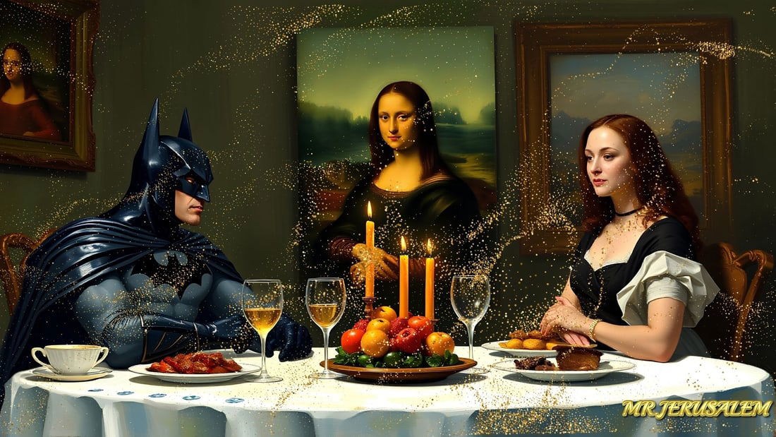 Batman - Having Dinner With Mona Lisa- D2, Limited Edition, Signed & Numbered (1 of 5)