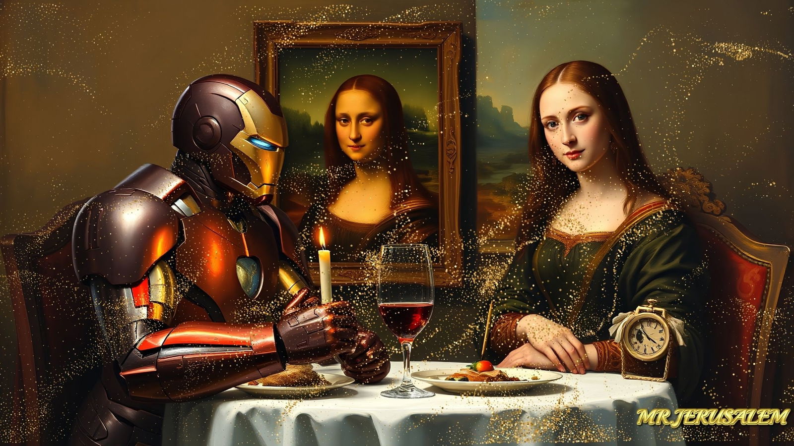Ironman - Having Dinner With Mona Lisa-D2, Limited Edition, Signed & Numbered (1 of 5)