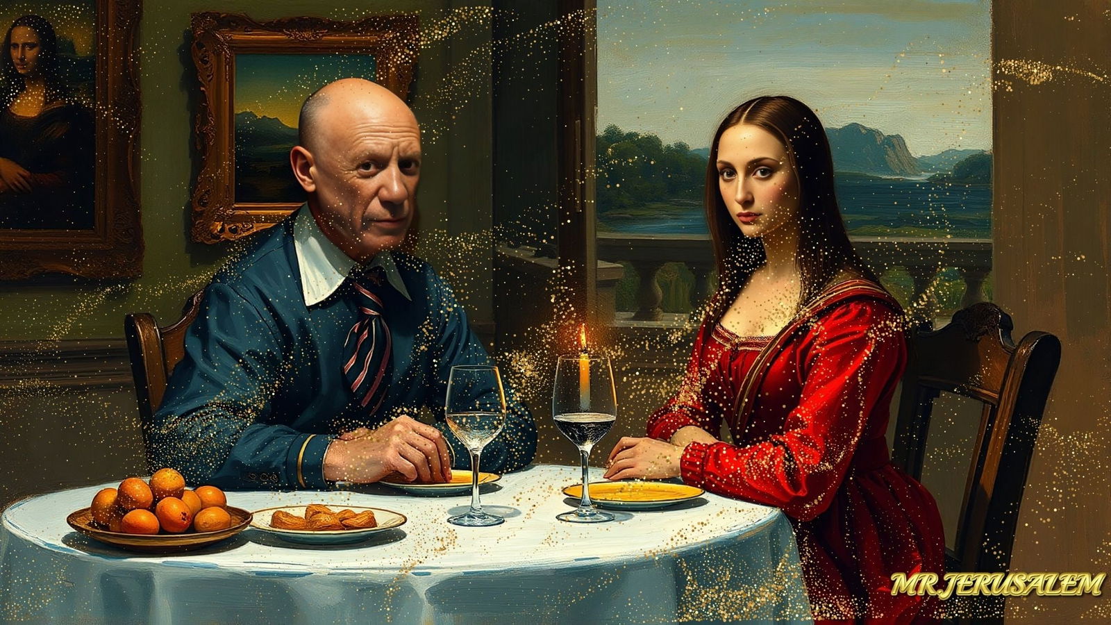 Pablo Picasso - Having Dinner With Mona Lisa-D2, Limited Edition, Signed & Numbered (1 of 5)