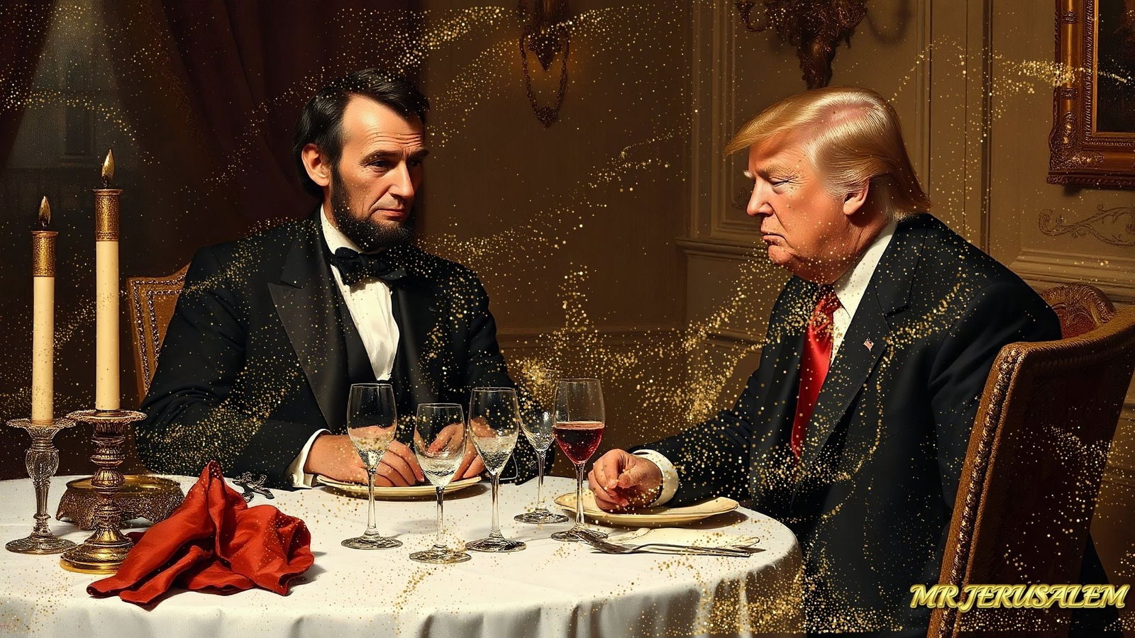 Donald Trump Having Dinner With Abraham Lincoln-D1, Limited Edition of 500 (1 of 5)