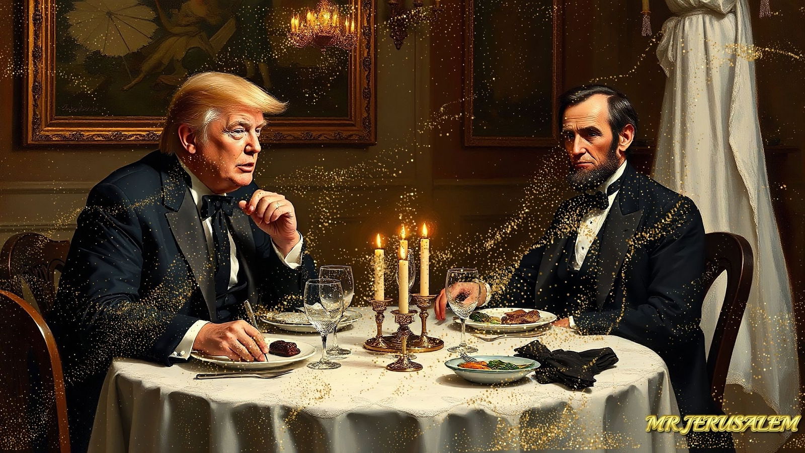 Donald Trump Having Dinner With Abraham Lincoln-D2, Limited Edition of 500 (1 of 5)
