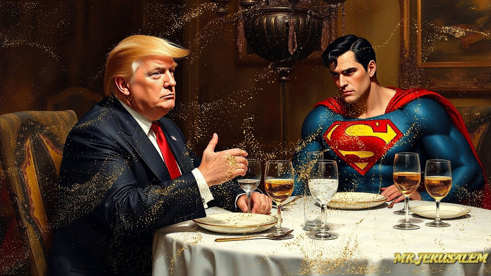 Donald Trump Having Dinner With Superman-D2, Limited Edition of 500 (1 of 5)