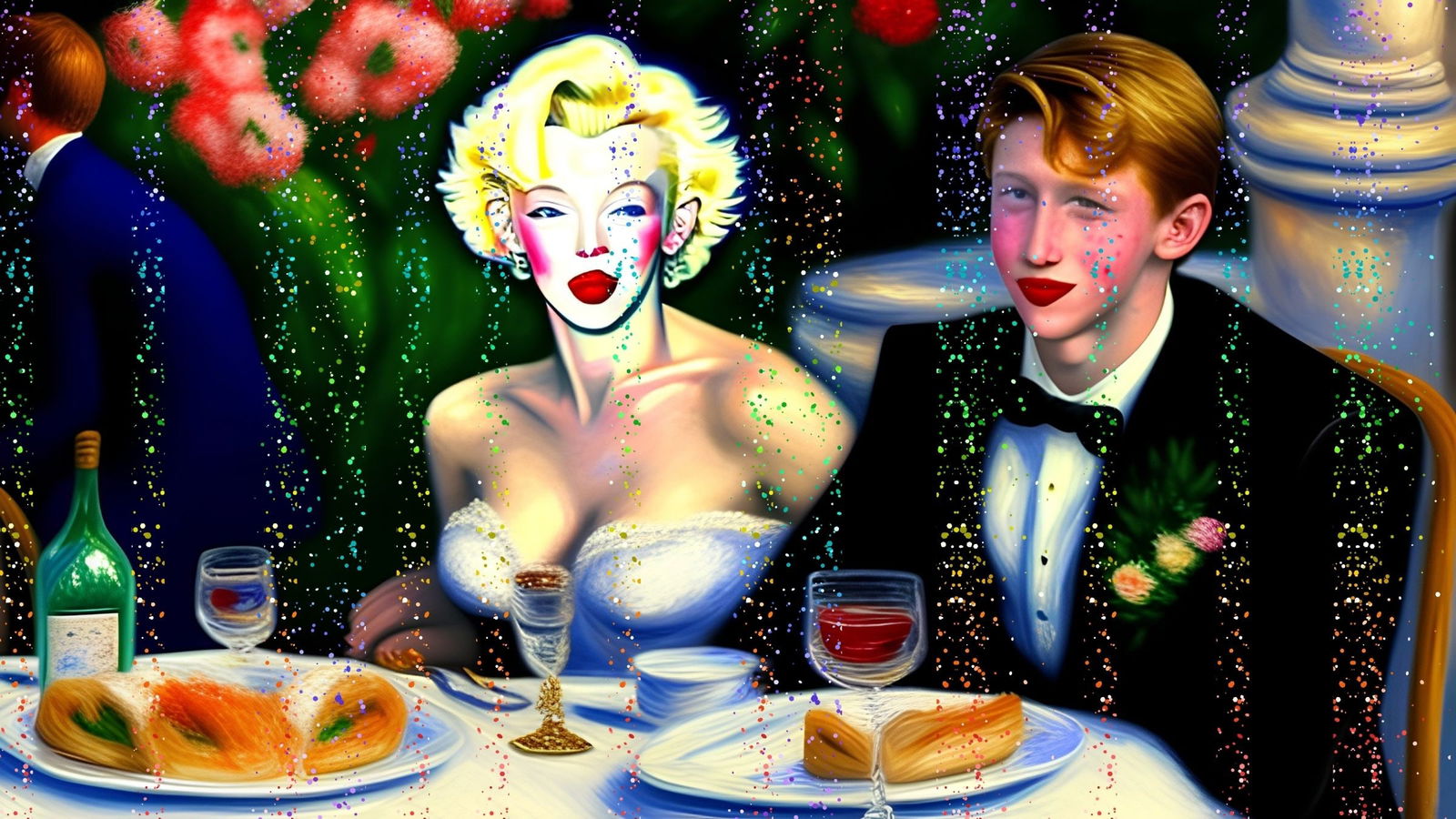 Barron Trump Having Dinner With Mona Lisa-D1, Limited Edition of 500 Signed and Numbered (1 of 5)