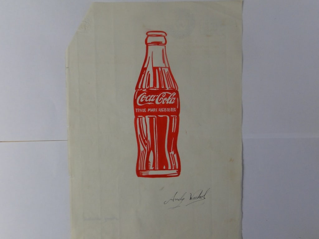 Andy Warhol mixed media on paper signed, sealed, (1 of 2)