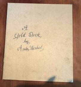 Andy Warhol, Gold Book,: Andy Warhol, Gold Book,
