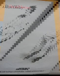 DAVID HOCKNEY, ARTCURIAL EXHIBITION POSTER, 1973,: DAVID HOCKNEY ARTCURIAL EXHIBITION POSTER, 1973; OFFSET LITHOGRAPHI.. David Hockney OM CH RA, British b. 1937- Artcurial Exhibition Poster, 1973; offset lithographic poster in colours on wove; publish