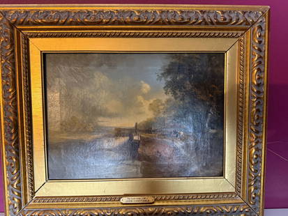 John Constable, Original Oil Painting, Signed, Dated,: John Constable, Original Oil Painting, Signed, Dated, No documentation and only 35 years in provenance by private Collection. sold as attributed to the artist and you must do do your own research. Sol