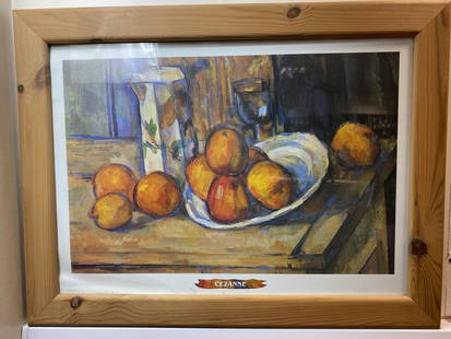 Paul Cazanne Original exhibition Poster Framed.: Paul Cazanne Original exhibition Poster Framed.