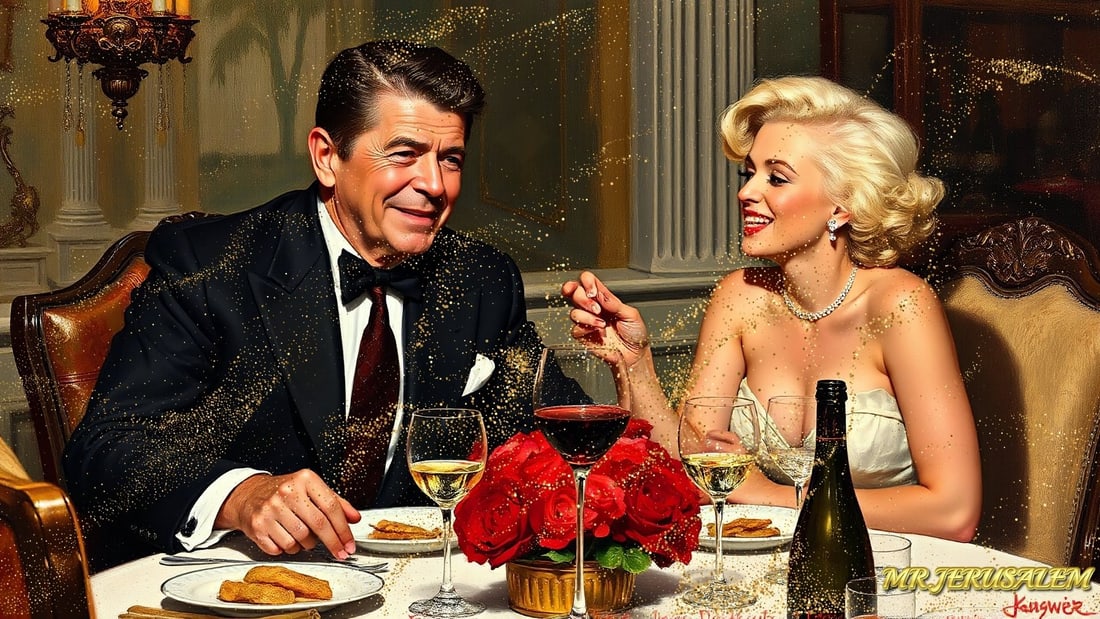 Ronald Reagan - Dinner With Marliyn Monroe-D1, Limited Edition of 50 Pieces, Signed & Numbered (1 of 5)