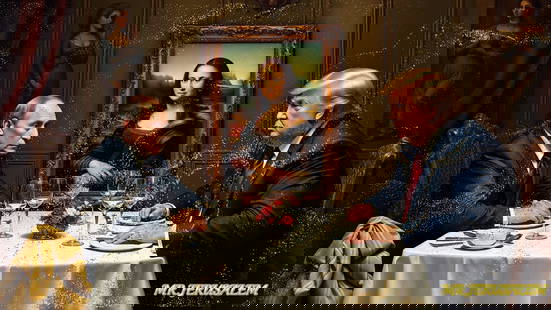Donald Trump Having Dinner With Vladimir Putin & Marilyn Monroe-D2, Limited Edition of 500: Mr. Jerusalem. meticulously craft each artwork, initiating the process with the creation of the original piece, reproduced on high-quality canvas through professional printing I intricately hand-paint