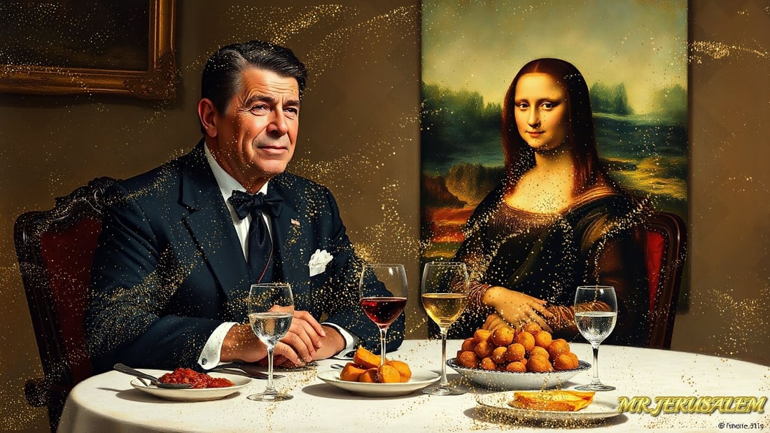 Ronald Reagan - Dinner With Mona Lisa-D1, Limited Edition of 50 Pieces, Signed & Numbered (1 of 5)