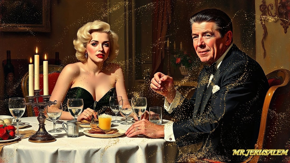 Ronald Reagan - Dinner With Marliyn Monroe-D2, Limited Edition of 50 Pieces, Signed & Numbered (1 of 5)