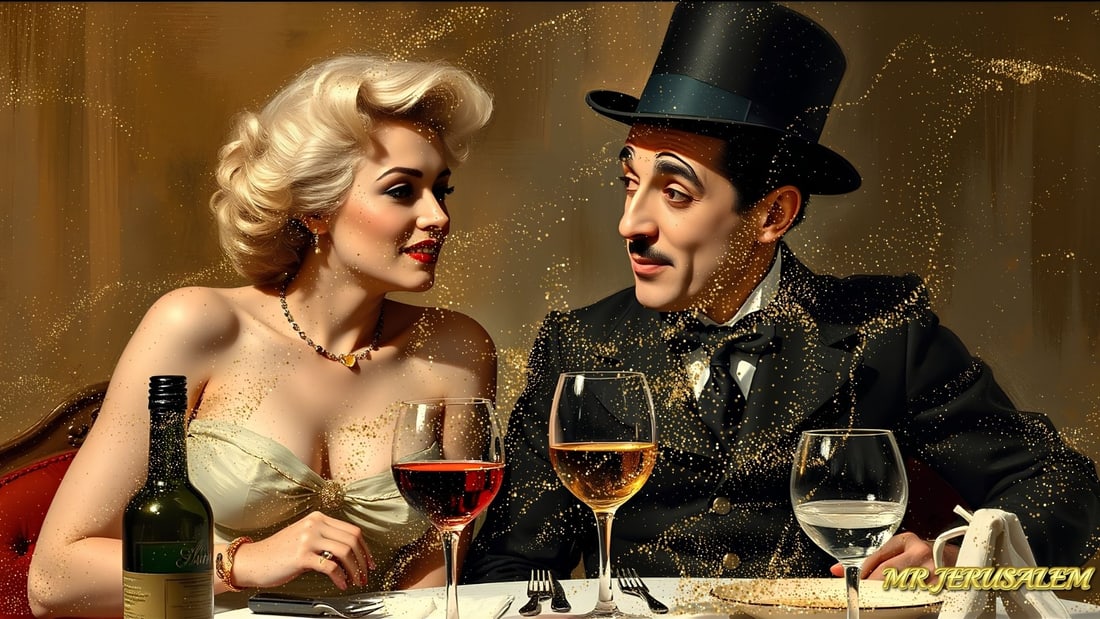 Charlie Chaplin - Dinner With Marilyn Monroe-D1, Limited Edition of 50 Pieces, Signed & Numbered (1 of 5)