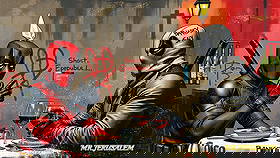 Banksy Having Dinner With Deadpool-D2, Print on Canvas Mixed Media, Limited Edition of 500: Mr. Jerusalem. meticulously craft each artwork, initiating the process with the creation of the original piece, reproduced on high-quality canvas through professional printing I intricately hand-paint