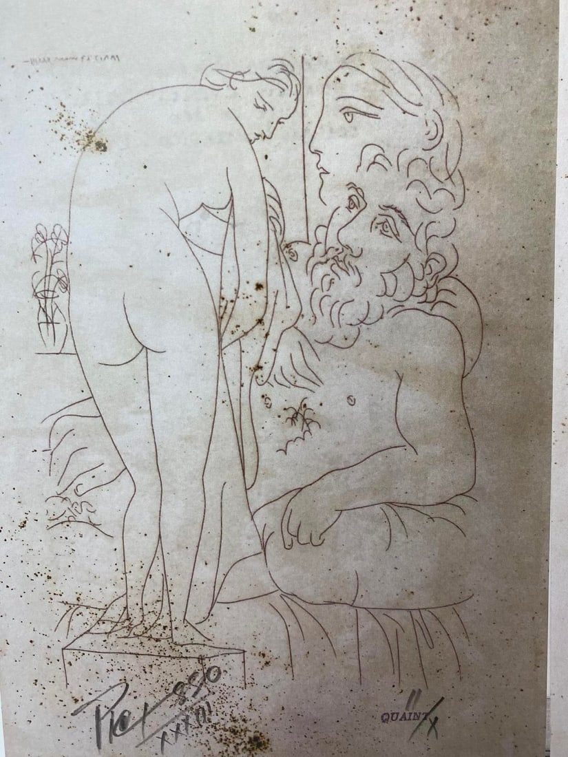 Pablo Picasso, Original Print, Limited Edition, Gallery Seal, Stamped, - 5