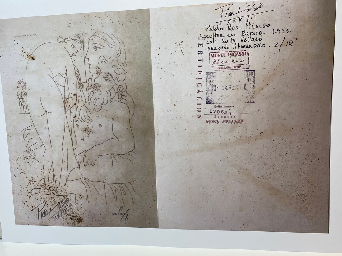 Pablo Picasso, Original Print, Limited Edition, Gallery Seal, Stamped, - 6