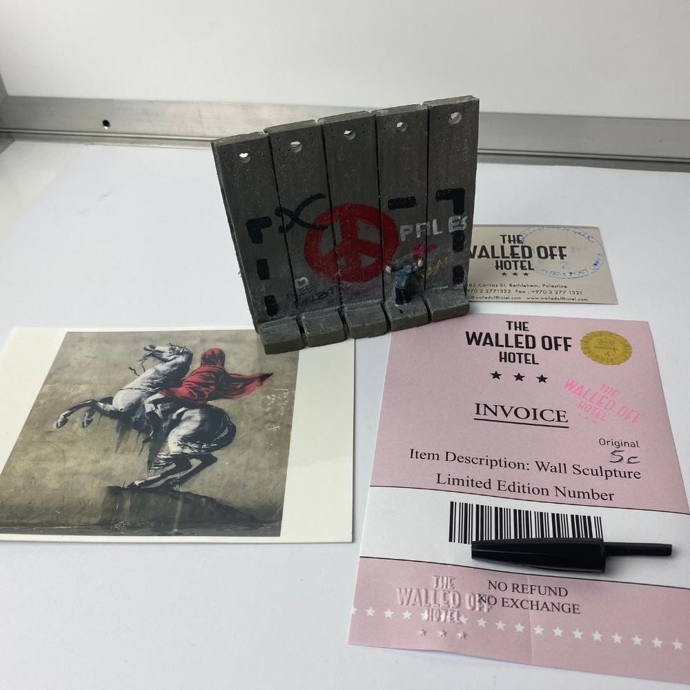 The Walled Off Hotel- Banksy, Wall Section, Original, Limited Edition, - 3