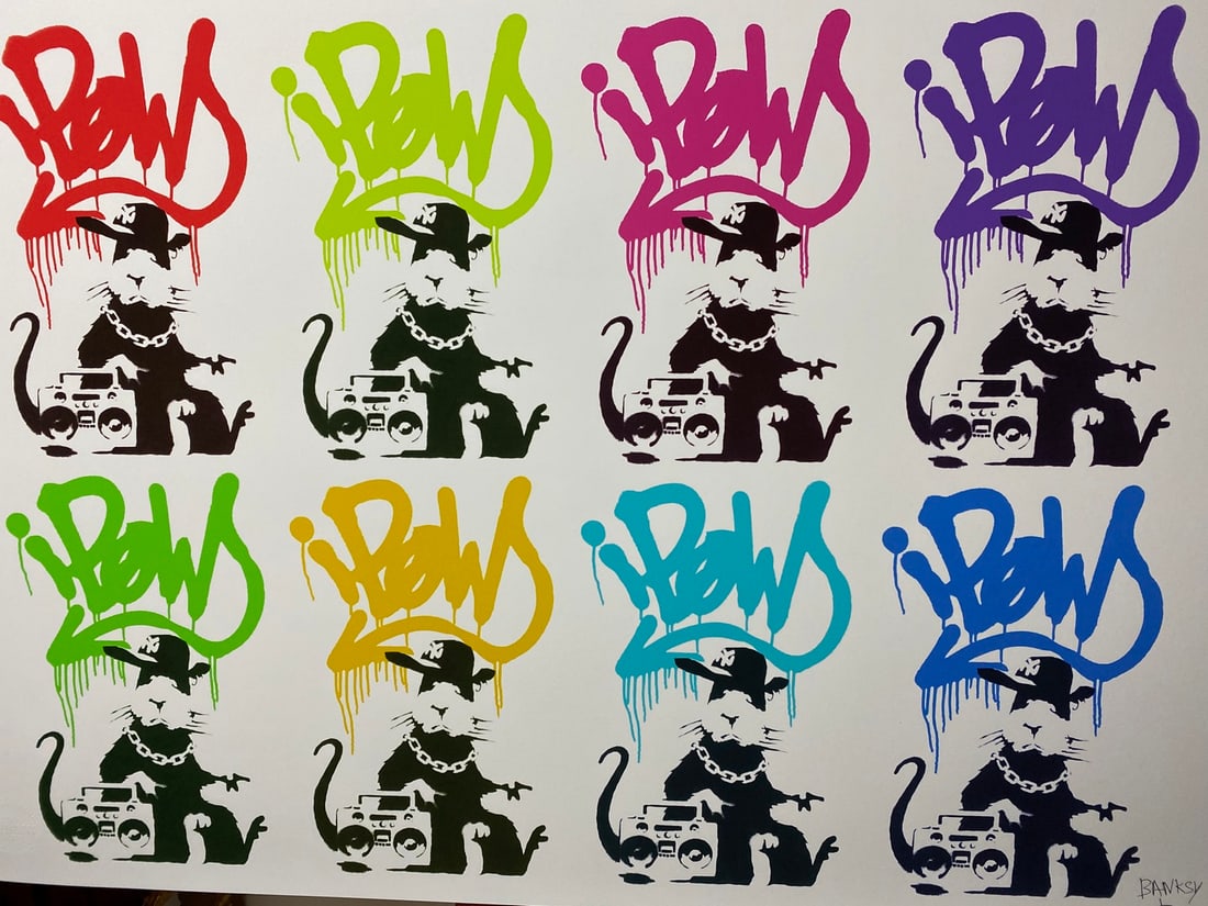 Banksy, In the manner of”, COA. Walled Off Hotel, Original, Limited Edition. Signed. Numbered. - 3