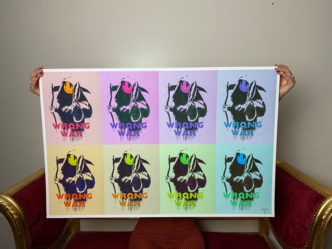 Banksy, In the manner of”, COA. Walled Off Hotel, Original, Limited Edition. Signed. Numbered - 2