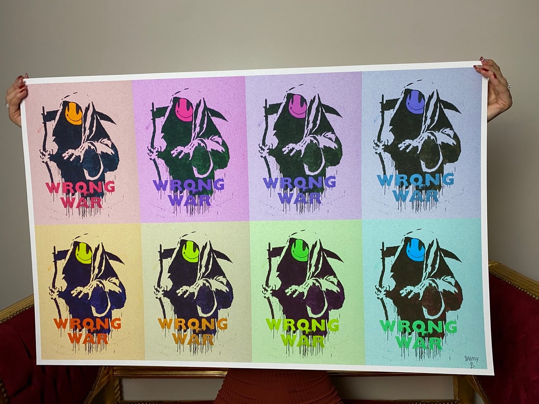 Banksy, In the manner of”, COA. Walled Off Hotel, Original, Limited Edition. Signed. Numbered - 3