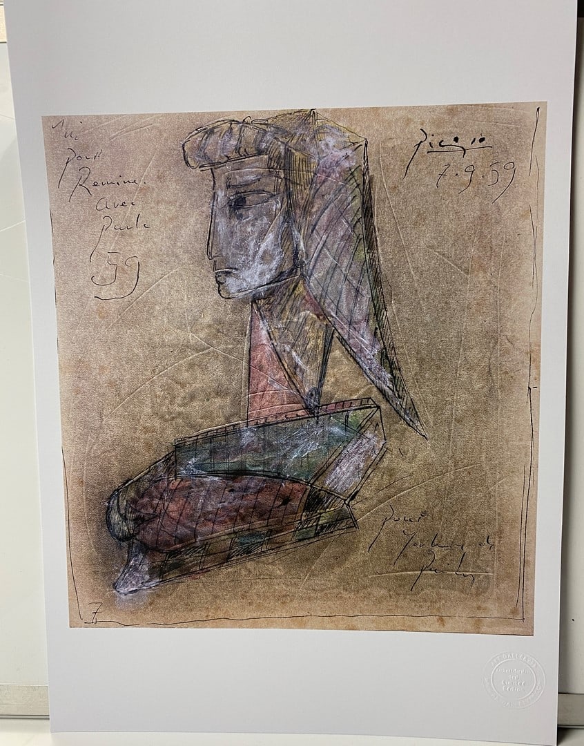Picasso, Original Print, Limited Edition Print Plate Signed, - 6