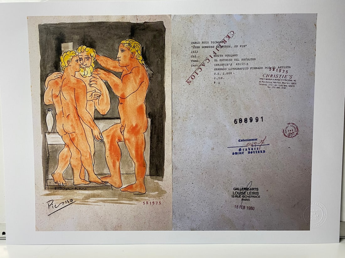 Picasso, ( After ) Vollard Suite Set, 1933, Numbered -2-10- Signed In Print (1 of 12)