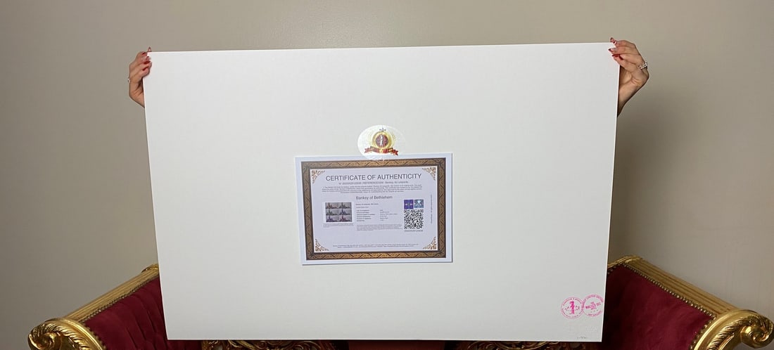 Banksy, In the manner of”, Banksy B, Original, Limited Edition, Print, Signed, Certificate, - 2