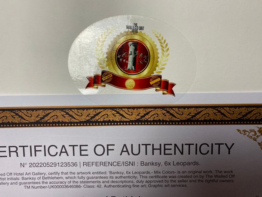 Banksy, In the manner of”, Banksy B, Original, Limited Edition, Print, Signed, Certificate, - 4
