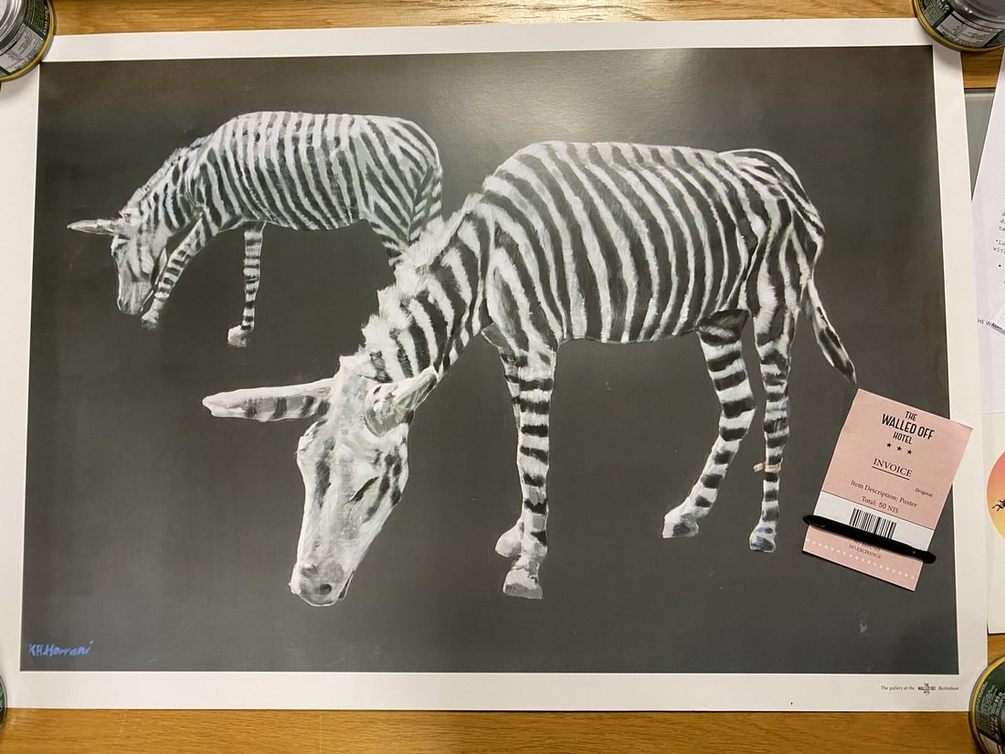 The Walled Off Hotel Gallery- ZEBRA poster by Khaled Hourani - 6