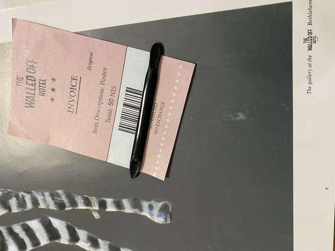 The Walled Off Hotel Gallery- ZEBRA poster by Khaled Hourani - 7