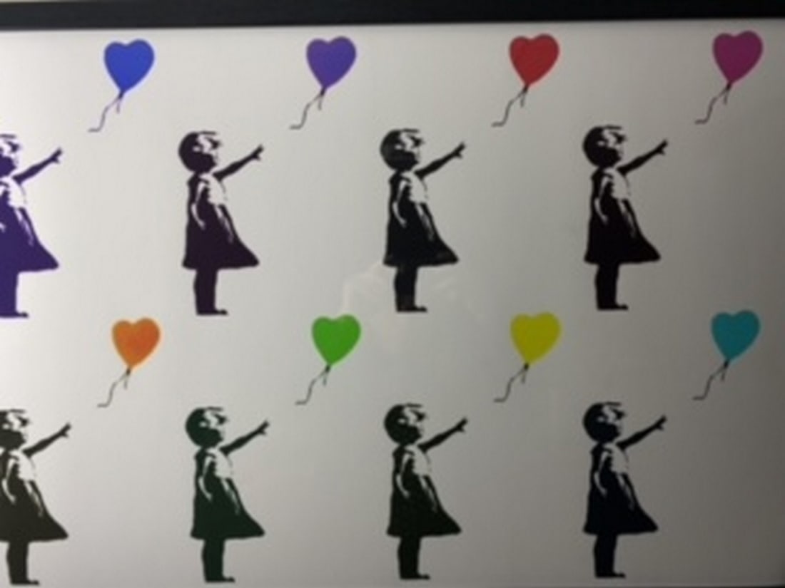 Banksy, In the manner of”, COA. Walled Off Hotel, Original, Limited Edition. Signed. Numbered. - 3