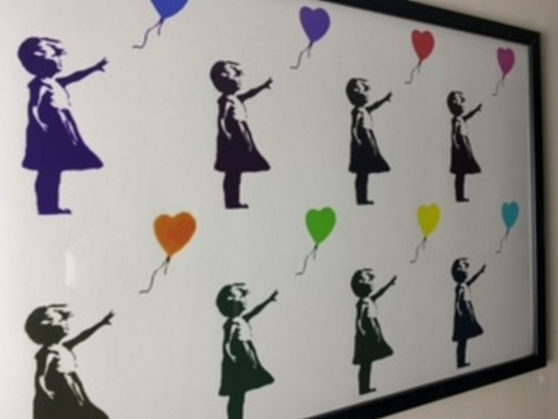 Banksy, In the manner of”, COA. Walled Off Hotel, Original, Limited Edition. Signed. Numbered. - 4